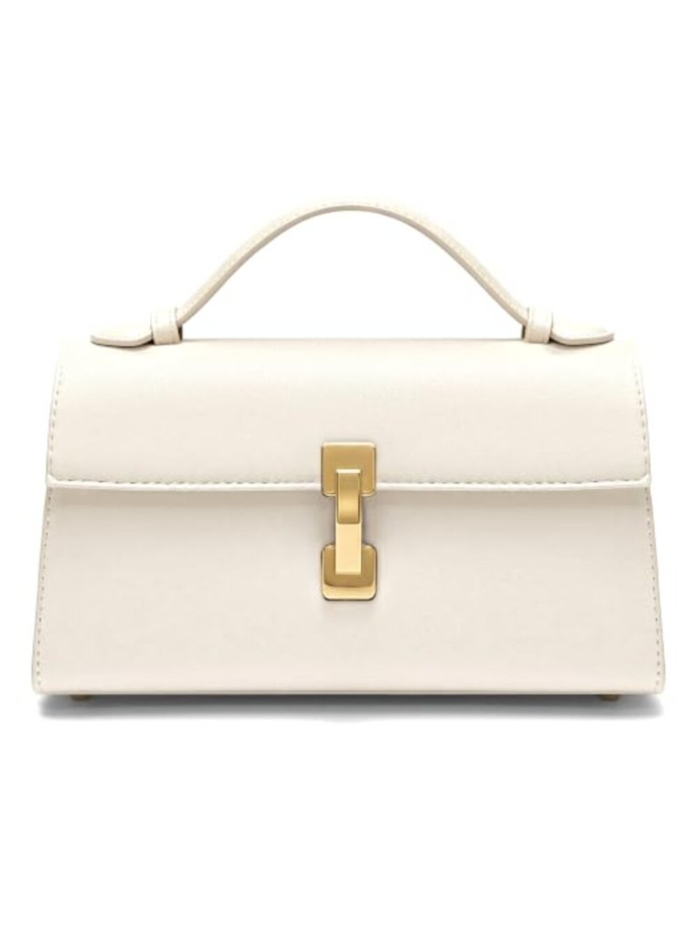 Vegan Leather Top Handle Crossbody Bag Small Clutch Purse